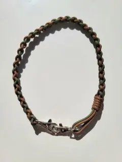 【現品限り】パラコード ハンドストラップ スマホストラップ カーキ×ブラウン