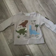 恐竜プリント 薄手のトレーナー 80