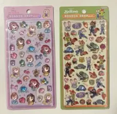 国内正規品　ボンボンドロップシール　２枚セット　プリンセス　ズートピア