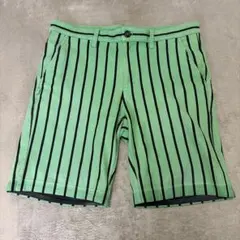 【美品】ジャックバニー パーリーゲイツ ストライプ ハーフパンツ グリーン 5のサムネイル