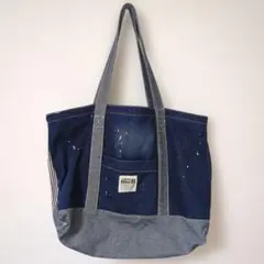 BlueB デニム トートバッグ ペイント加工