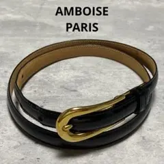 AMBOISE アンボワーズ エナメルレザー ベルト ゴールド金具 80のサムネイル