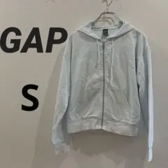 GAP ギャップ ジップアップパーカー フーディー ライトブルー S レディースのサムネイル