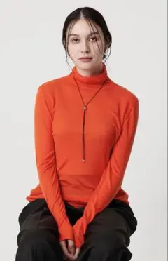 BEAUTY&YOUTH セルロースブレンドテレコ タートルネックカットソーのサムネイル