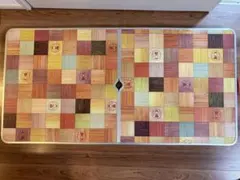 美品 コールマン ナチュラルモザイクリビングテーブル 140 キャンプ
