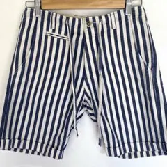 5660 美品 LARDINI ネイビーストライプ ハーフパンツ 29インチのサムネイル