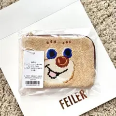 新品　FEILER フェイラー　ドアップテディL型ポーチ　ニコ　ラブラリー