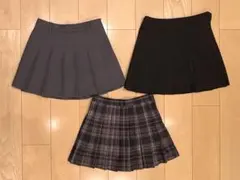 GU　BROWNY STANDARD　ノーブランド　プリーツスカート3点セット