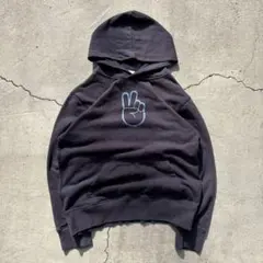 OLD GAP FADED PEACE LOGO HOODIE Y2K