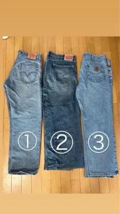 デニム　LEVI’S Carhartt バギー　ライトブルー　まとめ売り