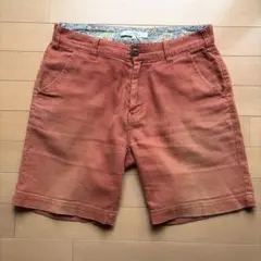 CORISCO 綿麻 ショートパンツ えんじ色/オレンジのサムネイル