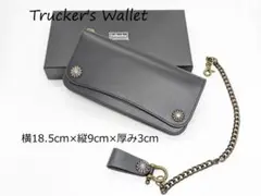 トラッカーウォレット 長財布 本革 アポロコンチョ チェーン付き アメカジ