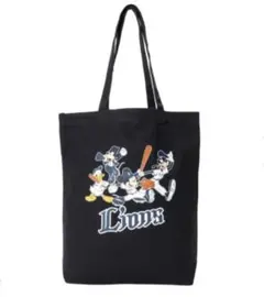 ミッキーマウス＆フレンズ×LIONS トートバック 埼玉西武ライオンズ 黒 