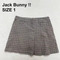 ジャックバニー　チェック柄スカート　キュロット　インナーパンツ付き（1676）