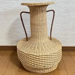 r118】ラタン フロアランプ インテリア 昭和レトロ アジアン - メルカリ