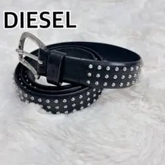 【美品】DIESEL ディーゼル ベルト　スタッズ 本革 イタリア製　95/38