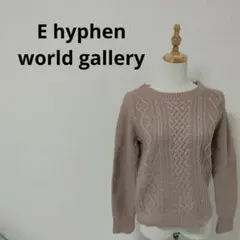 E hyphen world gallery PEACE ケーブルニット F