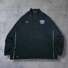【NIKE】ナイキ 希少XXLDRI-FIT ナイロンジャケットブラック黒　古着