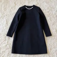 YOKO CHAN ヨーコチャン 袖 カフス バックリボン ワンピース ブラック