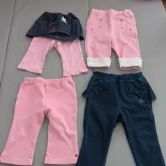 ミキハウス パンツ 4点セット 80cm まとめ売り ベビー服 女の子