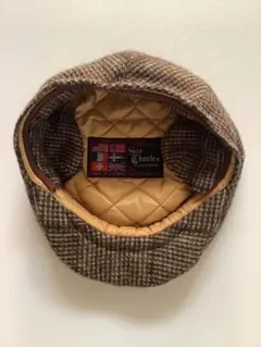 スウェーデン製　Sir Charles チェック柄 ハンチング帽