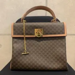 極美品❗️CELINE セリーヌ マカダム ハンドバッグ ブラウンのサムネイル