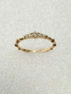 agete アガット K18 ダイヤモンド（0.08）・リング（7号）