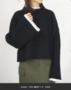 tiptop ワイドリブハイネックニットプルオーバーのサムネイル