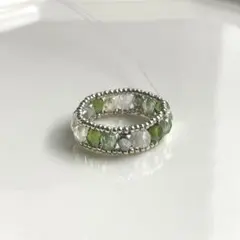 no.833 ビーズの指輪 ビーズリング　ハンドメイド