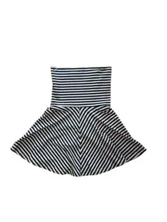 Y2Kボーダー チュニック ベアトップ Aライン フレア ホワイトネイビー