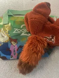 新品　ズートピア ニック　ファンキャップ　ショッピングバッグ　香港ディズニー