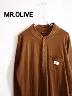 D222352 MR.OLIVE ヘンリーネック ロングスリーブカットソー