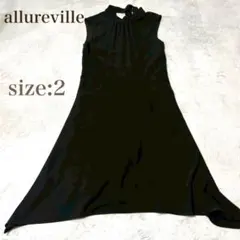 allureville アルアバイル アシメヘム 黒ワンピース オケージョンのサムネイル