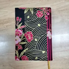 1593.和柄！文庫本サイズブックカバー(ハンドメイド)