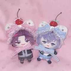 にじぱぺっと にじぱぺ ぬい服 ヘッドドレス さくらんぼ 水色 ピンク