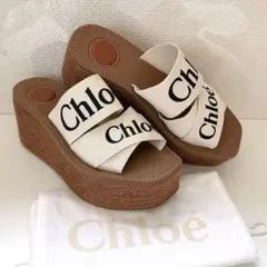 Chloe クロエ　厚底　WOODY ウェッジ　エスパドリーユ　サンダル　極美品のサムネイル