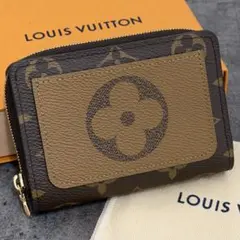 ★展示品級☆鑑定済み☆箱付☆ルイヴィトン 財布 ポルトフォイユルー ジャイアント 箱付き IC搭載 ルイヴィトン モノグラム ジャイアント ルー 二つ折り