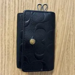 COACH ブラック レザー キーケースのサムネイル