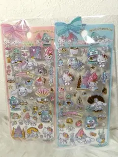 正規品　サンリオ　ぷっくりシール　2枚セット　うるちゅるシール　キラキラシール