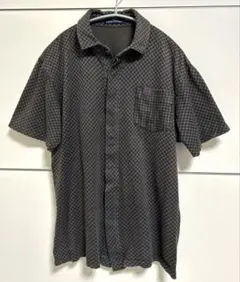 フレッドペリー　コットンブロックチェック半袖シャツ　レディースL