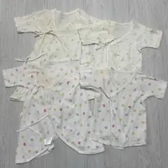 まとめ売り⭐️ミキハウスベビー　コンビ肌着　短肌着　4枚　新生児　ベビー肌着