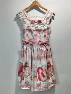 売切品 新品 未使用 タグ付き メゾピアノ カフェ柄 キャミワンピース 