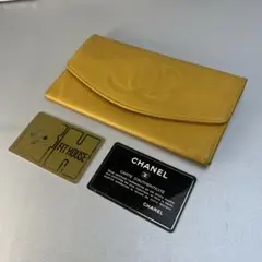 美品✨】シャネル 長財布 ココステッチ デカココ キャビア がま口 607