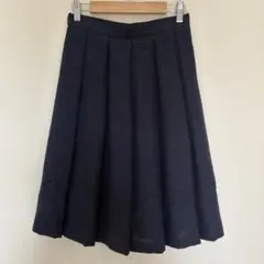 hanasaki スカート ネイビー 美品 Lサイズ 上品シルエット