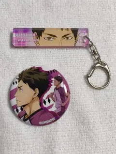 ハイキュー 牛島若利 目ヂカラアクリルキーホルダー 缶バッチ