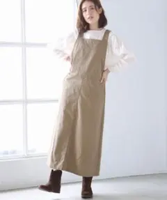 coen コーエン　ライトチノ ジャンバースカート