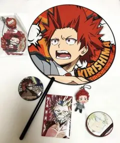 僕のヒーローアカデミア切島鋭児郎　うちわラバスト缶バッジマグネットマスコット