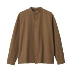 無印良品 洗いざらし オックス スタンドカラーシャツ