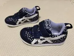 アシックス キッズ 紺・星 16.5cm 数回使用 ２本ベルト