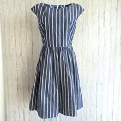 ロペピクニック ストライプ ワンピース フレア Aライン 春夏